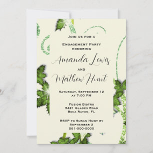 Invitación de brillo caprichosa para fiesta de com