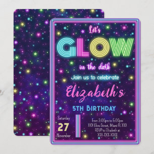 Invitación de brillo editable