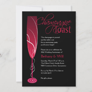Invitación de brindis de Champagne Rubí