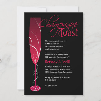 Invitación de brindis de Champagne Rubí