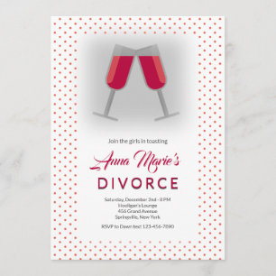 Invitación de brindis de divorcio