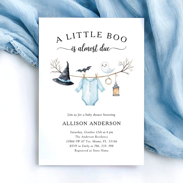 Invitación de bruja de Baby Shower de Cute Hallowe (Subido por el creador)