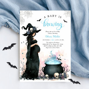 Invitación de bruja de Baby Shower de Halloween