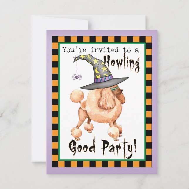 Invitación de bruja de juguetes (Anverso)