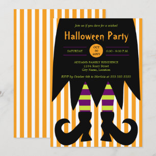 Invitación de bruja de la fiesta de Halloween