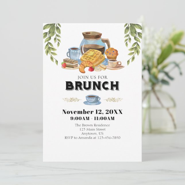 Invitación de Brunch (Anverso de pie)