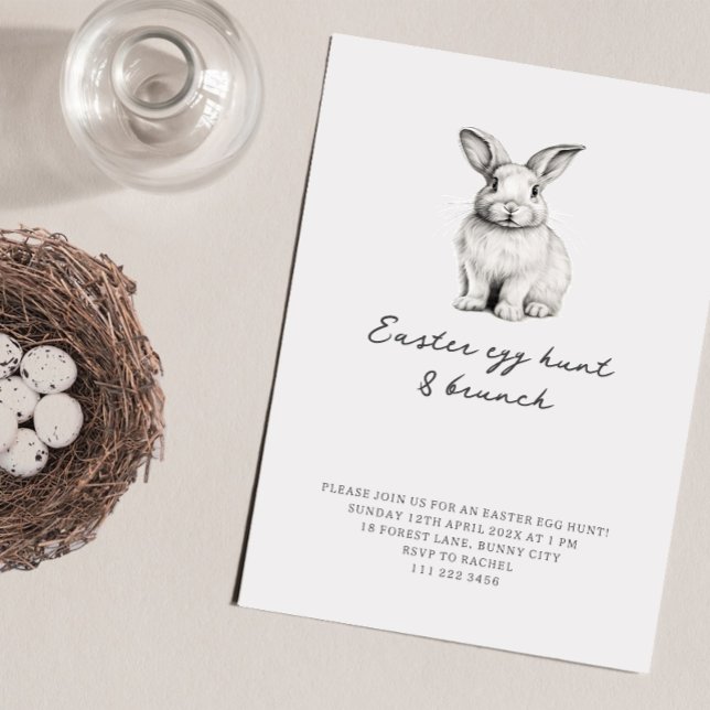 Invitación de brunch a la caza de huevos de pascua (Subido por el creador)