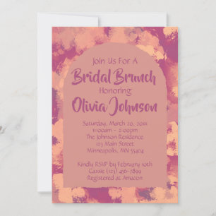 Invitación de brunch a la ducha de novia con flore