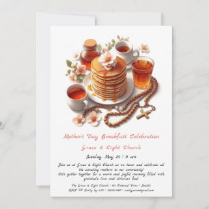 Invitación de brunch a la iglesia del Día de la Ma
