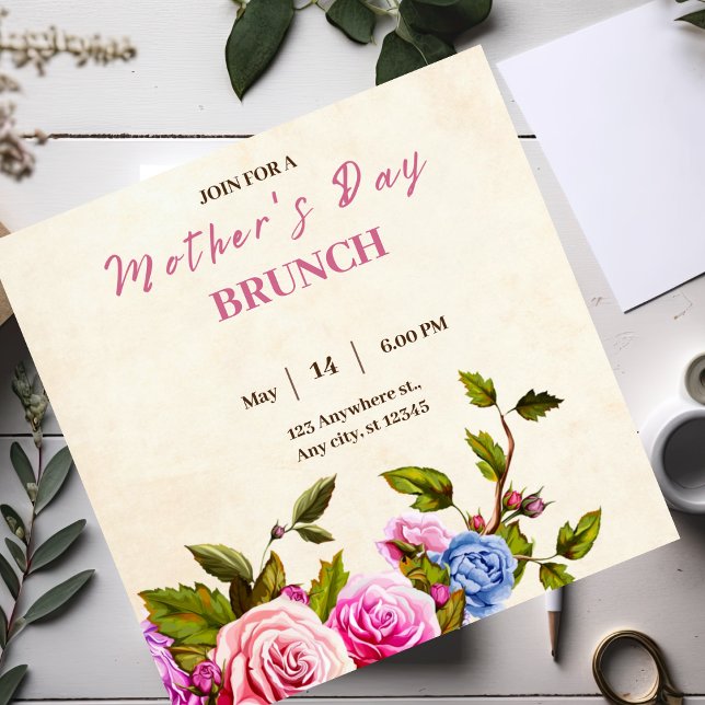 Invitación de brunch al Día de la Madre Moderna Be (Subido por el creador)