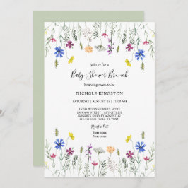 Invitación de brunch Baby Shower para el jardín de