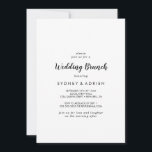 Invitación de brunch Boda de caligrafía simple<br><div class="desc">Esta sencilla invitación al brunch boda caligrafía es perfecta para un elegante brunch nupcial. El diseño clásico presenta una tipografía rústica en blanco y negro con un toque minimalista moderno.</div>