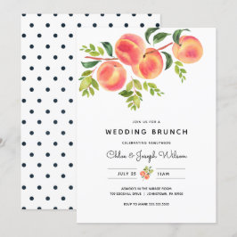 Invitación de brunch Boda de los duraznos de agua