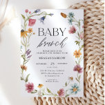 Invitación de brunch con flores de flores silvestr<br><div class="desc">¡Celebra tu llegada a tu bebé con esta invitación de Baby Shower de Little Wildflower Floral! El diseño es perfecto para cualquier ducha de bebé,  y viene con etiquetas a juego para compartir las noticias felices. Flor silvestre Floral Baby Brunch</div>