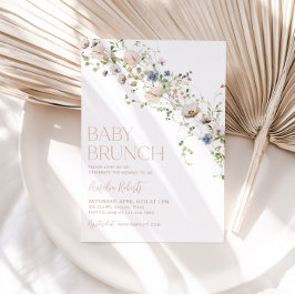 Invitación de brunch con flores de flores silvestr