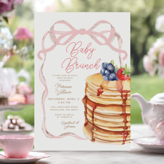 Invitación de brunch de Baby Shower para crepes de (Subido por el creador)