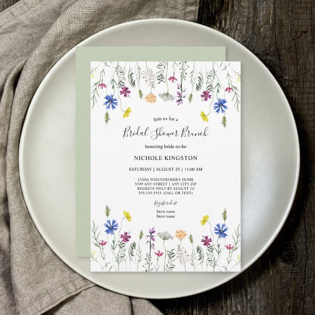 Invitación de brunch de baño de ducha de flores si (Subido por el creador)