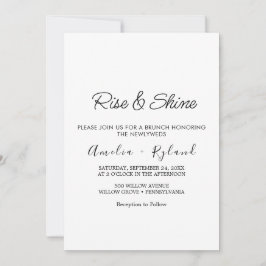 Invitación de brunch de boda con caligrafía capric