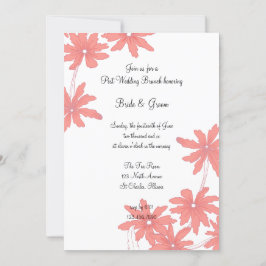 Invitación de Brunch de Boda con Margaritas Rojas 