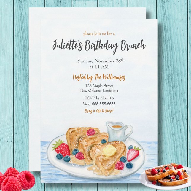 Invitación de Brunch de Cumpleaños con Tostada Fra (Subido por el creador)