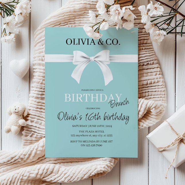 invitación de brunch de cumpleaños Desayuno en Tif (Subido por el creador)