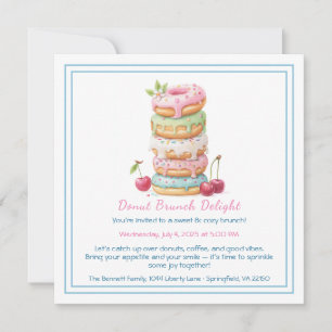 Invitación de Brunch de Donut Reunión Colorida de