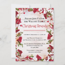 Invitación de brunch de feriado a Navidades de Ber
