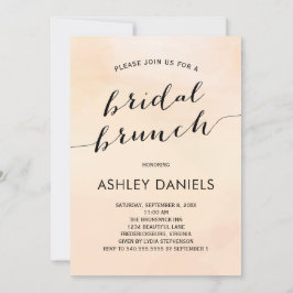 Invitación de brunch de novia de color de agua de 