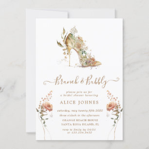 invitación de brunch de novias con tacos de palo d