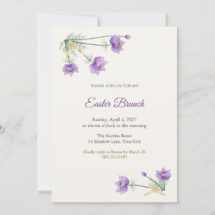 Invitación de Brunch de Pascua con Flor de Pasqua