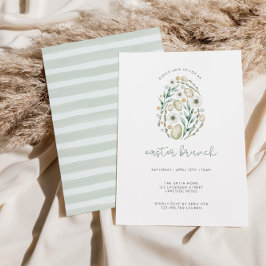 Invitación de brunch de Pascua con guión delgado