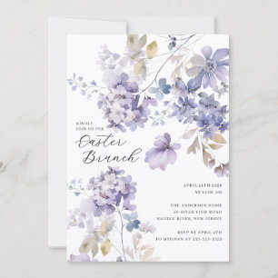 Invitación de brunch de Pascua floral lavanda