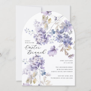 Invitación de brunch de Pascua floral lavanda