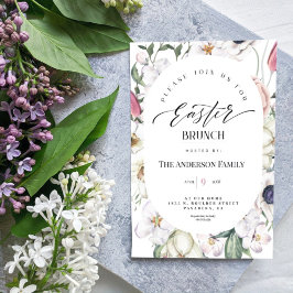 Invitación de brunch de verano floral de primavera