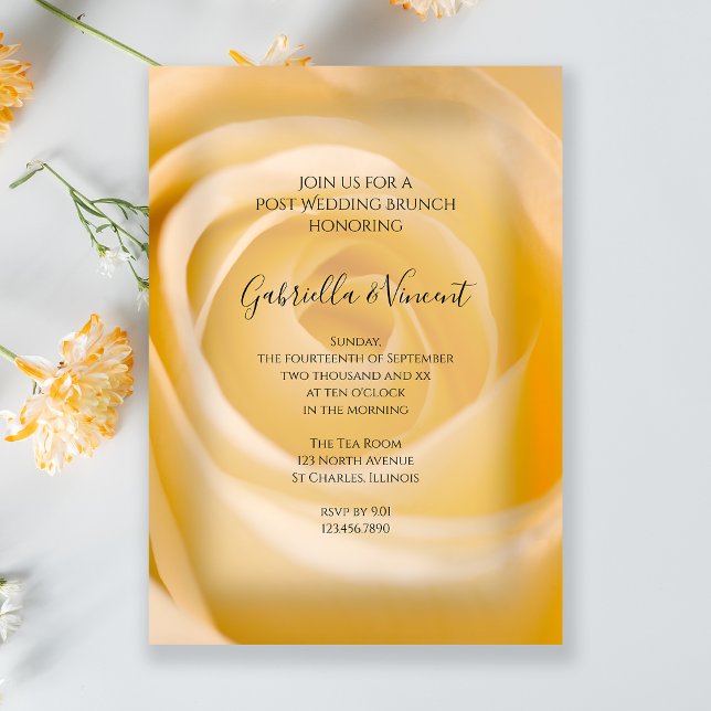 Invitación de brunch del Boda de White Rose Post (Subido por el creador)