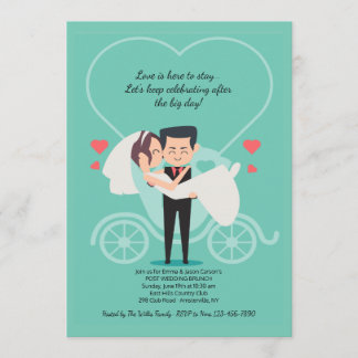 Invitación de brunch del Boda del boda de transpor