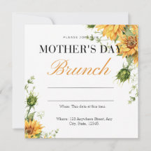 Invitación de brunch del Día de la Madre