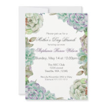 Invitación de brunch del Día de la Madre a una suc