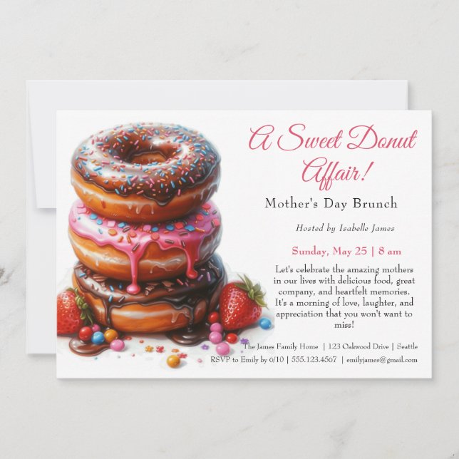 Invitación de Brunch del Día de la Madre – Asunto  (Anverso)