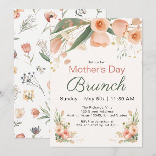 Invitación de Brunch del Día de la Madre con Aquar