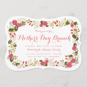 Invitación de brunch del Día de la Madre con Flora