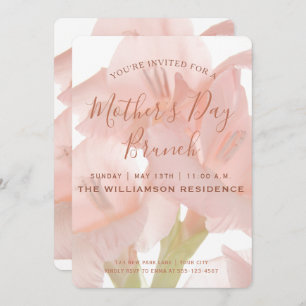 Invitación de brunch del Día de la Madre con flore
