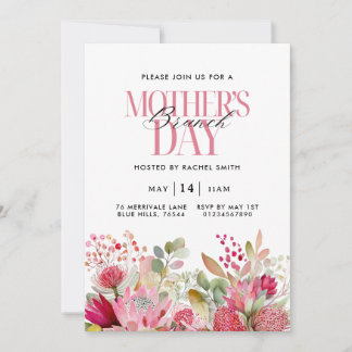 Invitación de Brunch del Día de la Madre con Flore