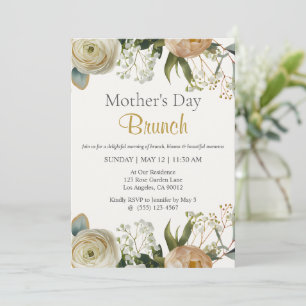 Invitación de Brunch del Día de la Madre Floral El