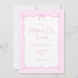 Invitación de brunch del día de las madres rosadas