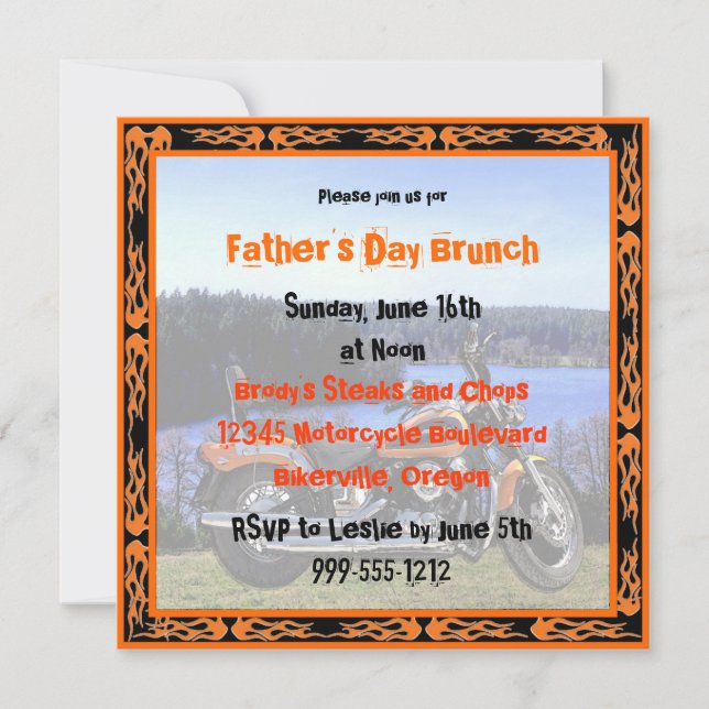 Invitación de brunch del Día del Padre Personaliza (Anverso)