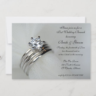Invitación de Brunch después de la Boda con Anillo