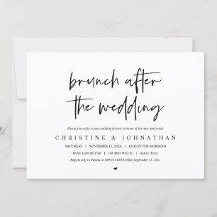 Invitación de Brunch después de la boda (Post boda