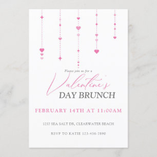 Invitación de brunch El día de San Valentín de cue