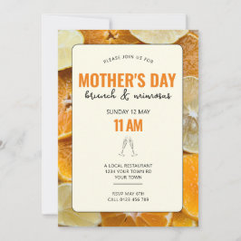 Invitación de brunch Naranja Día de la Madre